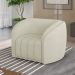 Kit 02 Poltronas Decorativa Para Sala De Estar Lazio M03 Bouclê Bege Claro - Lyam Decor