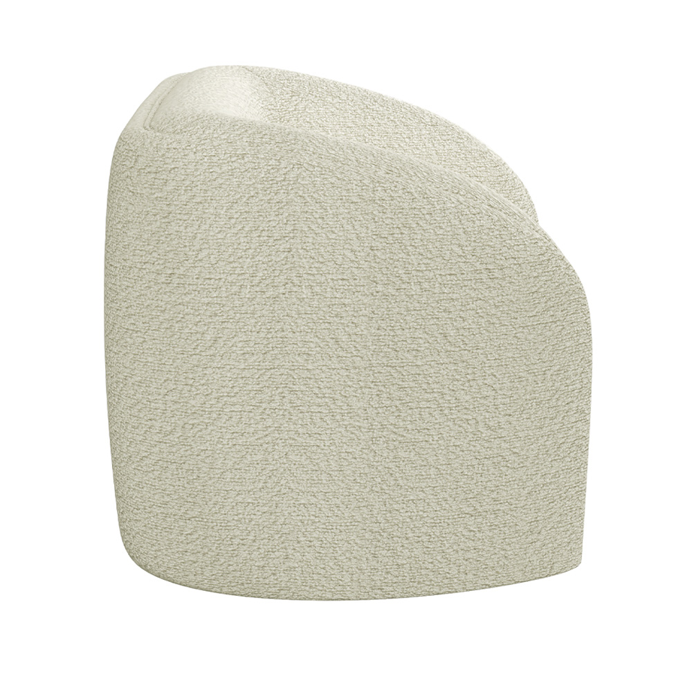 Kit 02 Poltronas Decorativa Para Sala De Estar Lazio M03 Bouclê Bege Claro - Lyam Decor