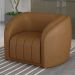 Kit 02 Poltronas Decorativa Para Sala De Estar Lazio M03 Couríssimo Whisky - Lyam Decor
