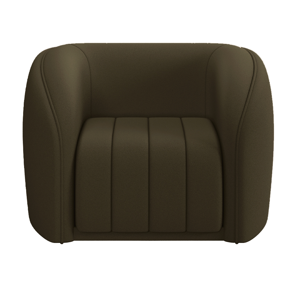 Kit 02 Poltronas Decorativa Para Sala De Estar Lazio M03 Veludo Marrom - Lyam Decor