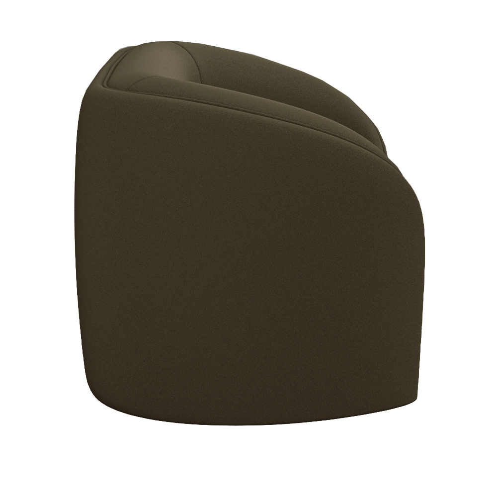 Kit 02 Poltronas Decorativa Para Sala De Estar Lazio M03 Veludo Marrom - Lyam Decor