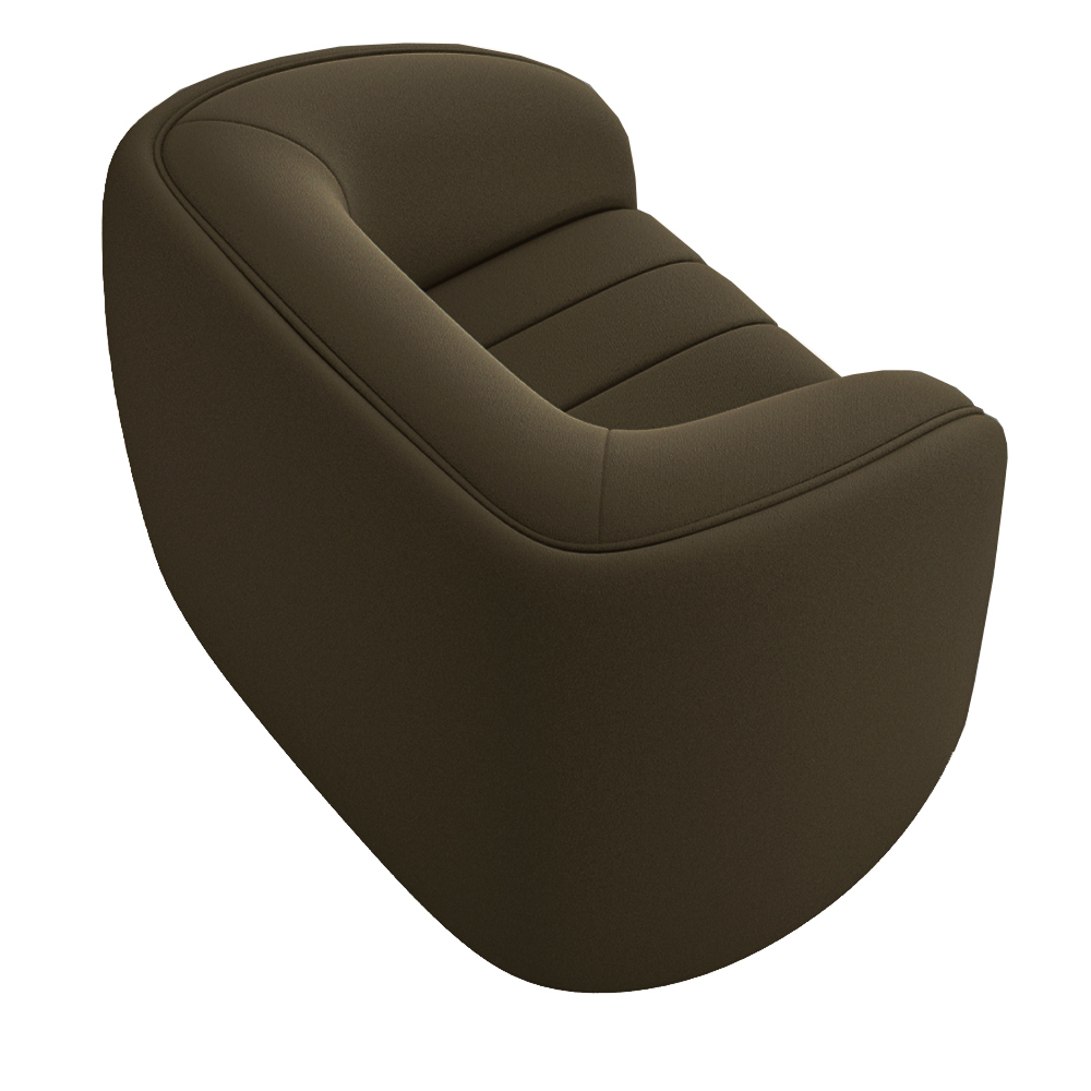 Kit 02 Poltronas Decorativa Para Sala De Estar Lazio M03 Veludo Marrom - Lyam Decor