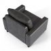 Kit 02 Poltronas Decorativa Para Sala De Estar Malta L02 Couríssimo Preto Brilho - Lyam Decor