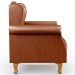 Kit 02 Poltronas Decorativa Para Sala De Estar Yara P02 Couríssimo Camel - Lyam Decor