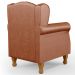 Kit 02 Poltronas Decorativa Para Sala De Estar Yara P02 Couríssimo Camel - Lyam Decor