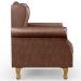 Kit 02 Poltronas Decorativa Para Sala De Estar Yara P02 Couríssimo Marrom - Lyam Decor