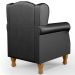 Kit 02 Poltronas Decorativa Para Sala De Estar Yara P02 Couríssimo Preto Brilho - Lyam Decor
