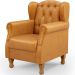 Kit 02 Poltronas Decorativa Para Sala De Estar Yara P02 Couríssimo Whisky - Lyam Decor