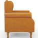 Kit 02 Poltronas Decorativa Para Sala De Estar Yara P02 Couríssimo Whisky - Lyam Decor