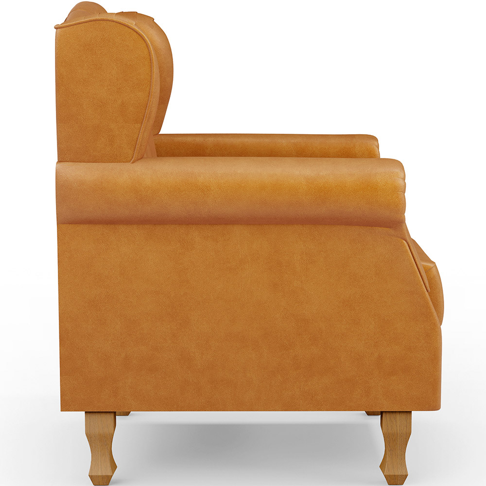 Kit 02 Poltronas Decorativa Para Sala De Estar Yara P02 Couríssimo Whisky - Lyam Decor