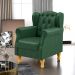 Kit 02 Poltronas Decorativa Para Sala De Estar Yara P02 Facto Verde Musgo - Lyam Decor