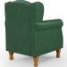 Kit 02 Poltronas Decorativa Para Sala De Estar Yara P02 Facto Verde Musgo - Lyam Decor