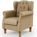 Kit 02 Poltronas Decorativa Para Sala De Estar Yara P02 Linho Bege Escuro - Lyam Decor