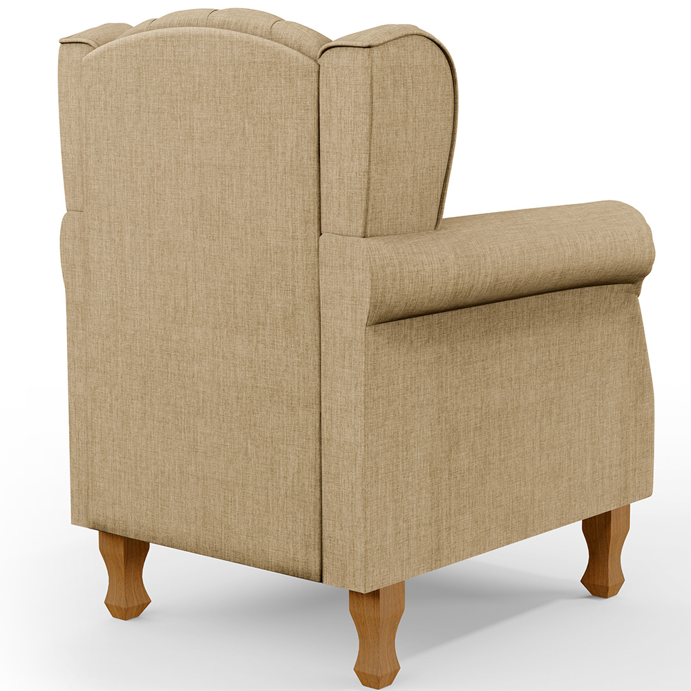 Kit 02 Poltronas Decorativa Para Sala De Estar Yara P02 Linho Bege Escuro - Lyam Decor