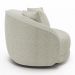 Kit 02 Poltronas Decorativa Para Sala Estar Base Giratória Witta M03 Bouclê Bege Claro - Lyam Decor