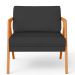 Kit 02 Poltronas Decorativa Para Sala Estar Pietra Estrutura De Madeira L02 Suede Preto - Lyam Decor