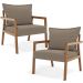 Kit 02 Poltronas Decorativa Para Sala de Estar Alícia L02 Bouclê Bege - Lyam Decor