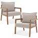 Kit 02 Poltronas Decorativa Para Sala de Estar Alícia L02 Bouclê Creme - Lyam Decor