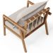 Kit 02 Poltronas Decorativa Para Sala de Estar Alícia L02 Bouclê Creme - Lyam Decor