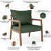 Kit 02 Poltronas Decorativa Para Sala de Estar Alícia L02 Couríssimo Verde Musgo - Lyam Decor