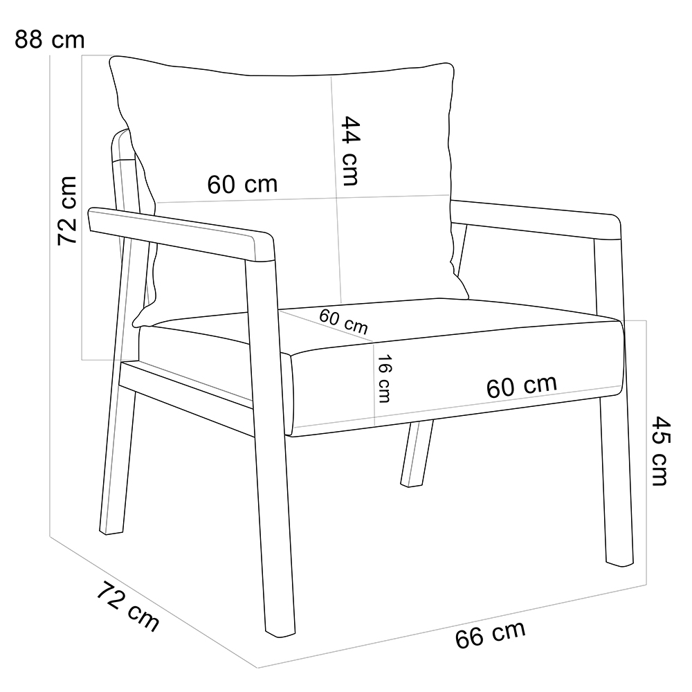 Kit 02 Poltronas Decorativa Para Sala de Estar Alícia L02 Couríssimo Verde Musgo - Lyam Decor
