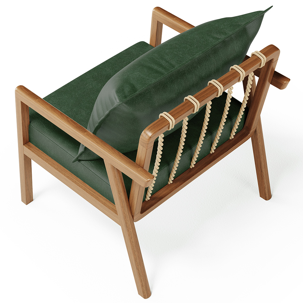 Kit 02 Poltronas Decorativa Para Sala de Estar Alícia L02 Couríssimo Verde Musgo - Lyam Decor