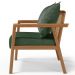 Kit 02 Poltronas Decorativa Para Sala de Estar Alícia L02 Couríssimo Verde Musgo - Lyam Decor
