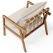 Kit 02 Poltronas Decorativa Para Sala de Estar Alícia L02 Linho Cru - Lyam Decor