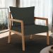 Kit 02 Poltronas Decorativa Para Sala de Estar Alícia L02 Linho Verde Musgo - Lyam Decor