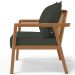 Kit 02 Poltronas Decorativa Para Sala de Estar Alícia L02 Linho Verde Musgo - Lyam Decor