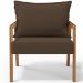 Kit 02 Poltronas Decorativa Para Sala de Estar Alícia L02 Suede Marrom - Lyam Decor