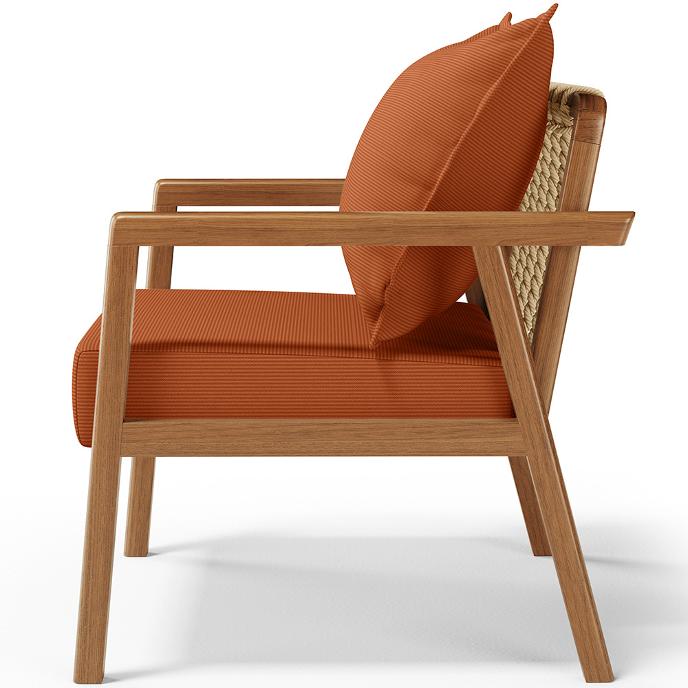 Kit 02 Poltronas Decorativa Para Sala de Estar Alícia L02 Tecido Terracota - Lyam Decor