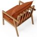 Kit 02 Poltronas Decorativa Para Sala de Estar Alícia L02 Tecido Terracota - Lyam Decor