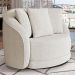 Kit 02 Poltronas Decorativa Para Sala de Estar Base Giratória Witta M03 Bouclê Branco - Lyam Decor
