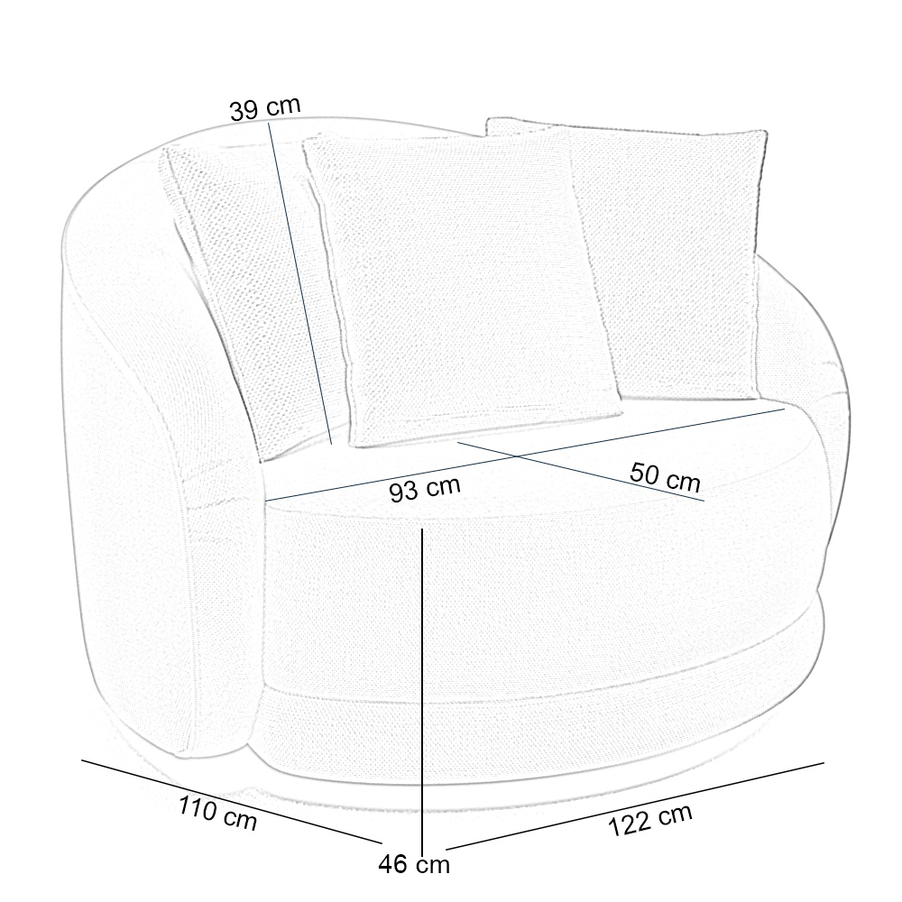 Kit 02 Poltronas Decorativa Para Sala de Estar Base Giratória Witta M03 Bouclê Branco - Lyam Decor