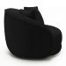 Kit 02 Poltronas Decorativa Para Sala de Estar Base Giratória Witta M03 Bouclê Preto - Lyam Decor