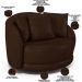 Kit 02 Poltronas Decorativa Para Sala de Estar Base Giratória Witta M03 Corano Marrom - Lyam Decor