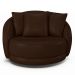 Kit 02 Poltronas Decorativa Para Sala de Estar Base Giratória Witta M03 Corano Marrom - Lyam Decor