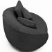 Kit 02 Poltronas Decorativa Para Sala de Estar Base Giratória Witta M03 Linho Chumbo - Lyam Decor