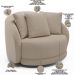 Kit 02 Poltronas Decorativa Para Sala de Estar Base Giratória Witta M03 Linho Cru - Lyam Decor