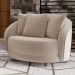Kit 02 Poltronas Decorativa Para Sala de Estar Fixa Pés Madeira Witta M03 Veludo Bege - Lyam Decor