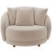 Kit 02 Poltronas Decorativa Para Sala de Estar Fixa Pés Madeira Witta M03 Veludo Bege - Lyam Decor