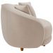 Kit 02 Poltronas Decorativa Para Sala de Estar Fixa Pés Madeira Witta M03 Veludo Bege - Lyam Decor