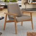 Kit 02 Poltronas Decorativa Para Sala de Estar Living Base Madeira Becker L02 Bouclê Bege - Lyam Decor