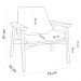 Kit 02 Poltronas Decorativa Para Sala de Estar Living Base Madeira Becker L02 Bouclê Bege - Lyam Decor