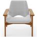 Kit 02 Poltronas Decorativa Para Sala de Estar Living Base Madeira Becker L02 Bouclê Cinza - Lyam Decor