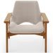 Kit 02 Poltronas Decorativa Para Sala de Estar Living Base Madeira Becker L02 Bouclê Creme - Lyam Decor
