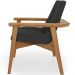 Kit 02 Poltronas Decorativa Para Sala de Estar Living Base Madeira Becker L02 Bouclê Preto - Lyam Decor