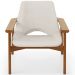 Kit 02 Poltronas Decorativa Para Sala de Estar Living Base Madeira Becker L02 Linho Cru - Lyam Decor