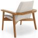 Kit 02 Poltronas Decorativa Para Sala de Estar Living Base Madeira Becker L02 Linho Cru - Lyam Decor